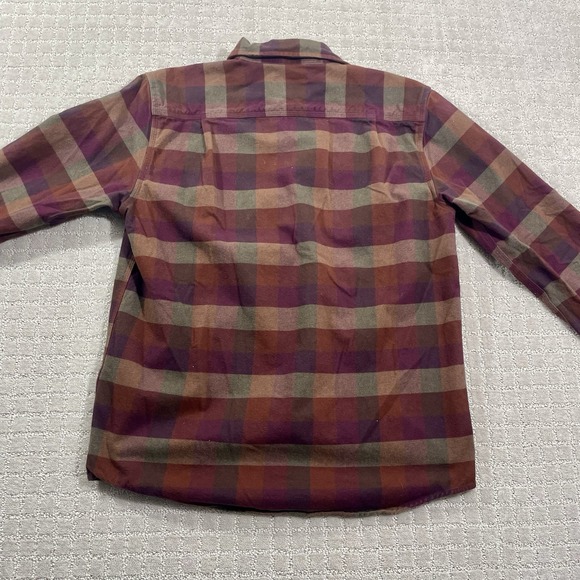 Carhartt Men's Brown Flannel Shirt Button Up Plaid Check Loose Fit Size Medium - Picture 5 of 6